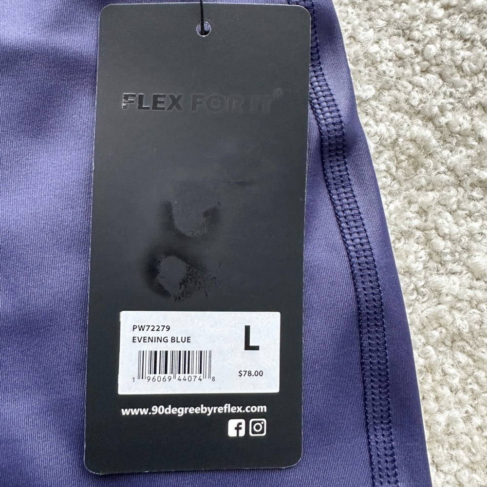 NWT-90 Degree By Reflex Women's Navy Boot Cut Flare Yoga Pants - Picture 4 of 6
